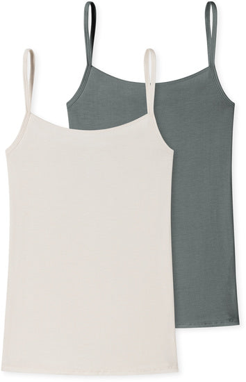 Schiesser Damen 2er Pack Spaghettitop sortiert 2 179223-908