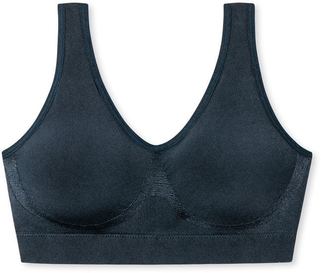 Schiesser Damen Bustier mit Cups dunkelblau 144187-803