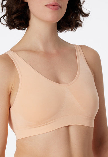 Schiesser Damen Bustier mit removable Pads peach whip 181105-680