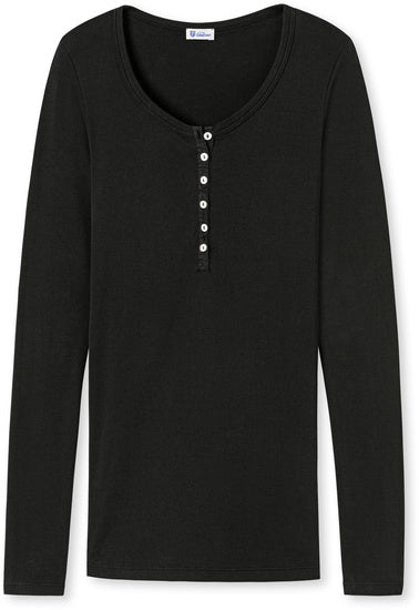 Schiesser Damen Henley 1/1 - Berta schwarz 170736-000