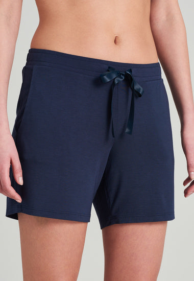 Schiesser Damen Hose kurz blau 176418-800