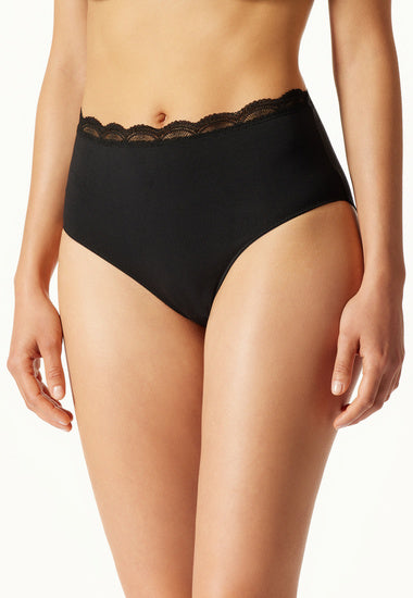 Schiesser Damen Maxi schwarz 175523-000