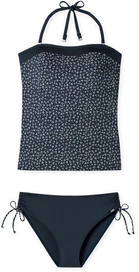 Schiesser Damen Tankini Badeanzug Set dunkelblau-gem. 179211-835