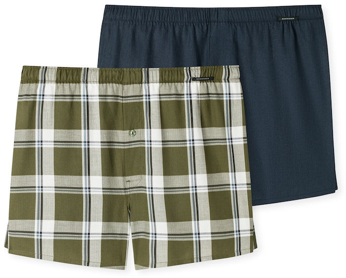 Schiesser Herren 2er Pack Boxershorts sortiert 4 180202-910