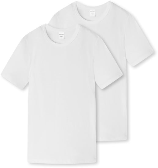 Schiesser Schüler Jungen 2er Pack Shirt 1/2 weiß 173540-100