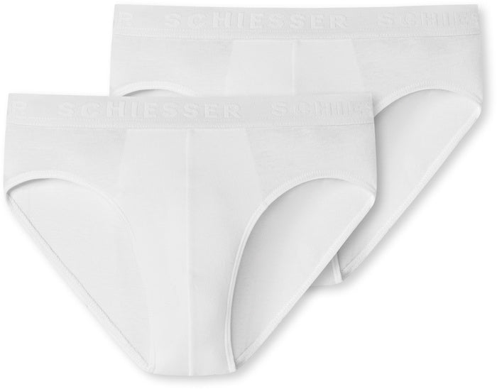 Schiesser Schüler Jungen 2er Pack Slips weiß 173533-100