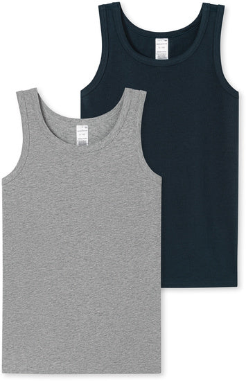Schiesser Schüler Jungen 2er Pack Tanks sortiert 3 177935-909