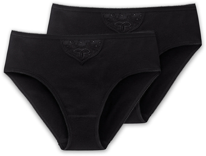 Schiesser Damen 2er Pack Tai schwarz 145240-000