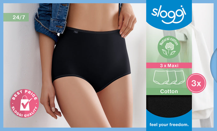 Sloggi 24/7 Cotton Maxi 3er Pack black