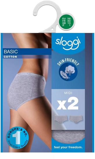 Sloggi Basic H Midi 2er Pack grau