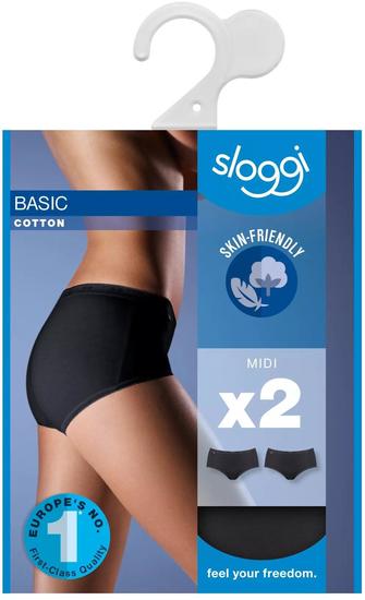Sloggi Basic H Midi 2er Pack schwarz