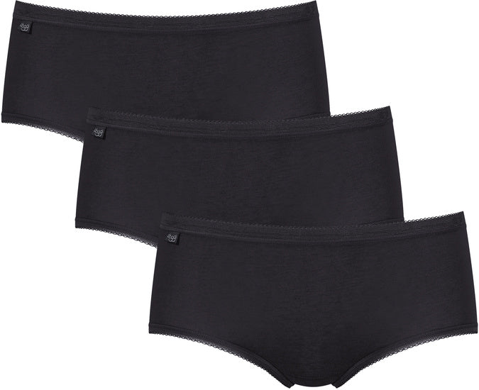 Sloggi Basic+ Midi 3er Pack black