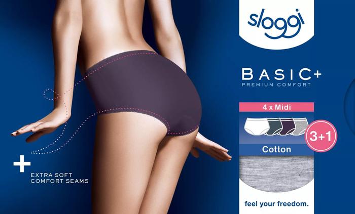 Sloggi Basic+ Midi 4er Pack multiple colours 10