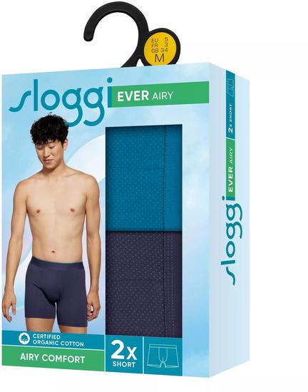Sloggi men EVER Airy H Short 2er Pack blau