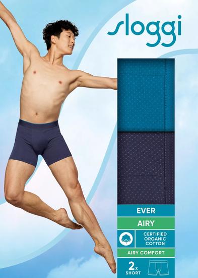 Sloggi men EVER Airy Short 2er Pack blau