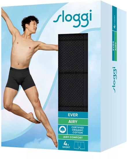 Sloggi men EVER Airy Short 4er Pack schwarz