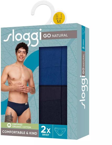 Sloggi men GO Natural H Brief 2er Pack blau
