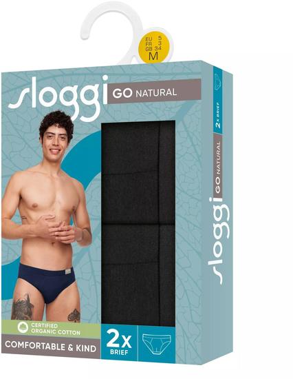 Sloggi men GO Natural H Brief 2er Pack schwarz