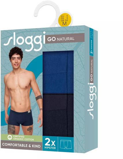 Sloggi men GO Natural H Hipster 2er Pack blau