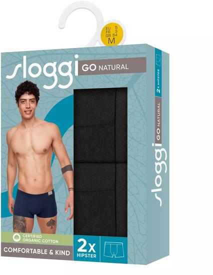 Sloggi men GO Natural H Hipster 2er Pack schwarz