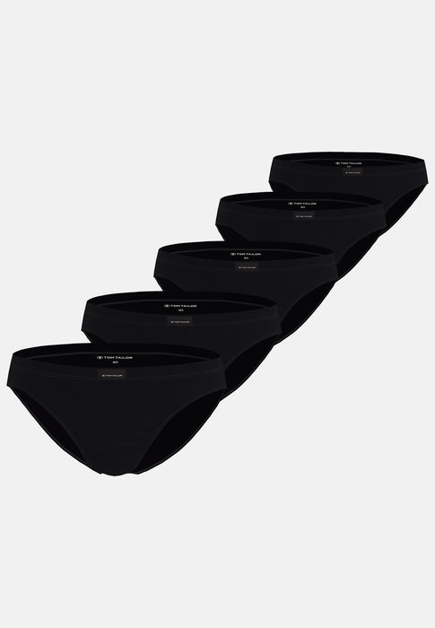 TOM TAILOR Mini Slip 5er Pack black