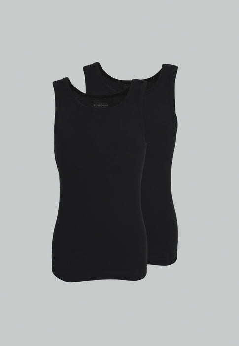 TOM TAILOR Tanktop 2er Pack black