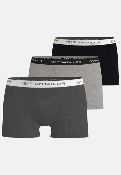TOM TAILOR Hip Pants 3er Pack anthra-melange-black