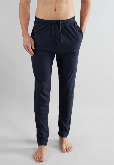 TOM TAILOR Pyjama Hose blau-dunkel-uni