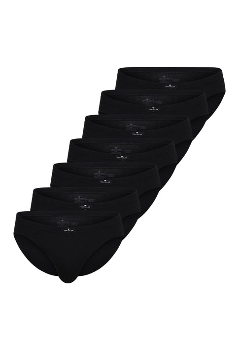 TOM TAILOR Mini Slip 7er-Pack schwarz-dunkel-uni
