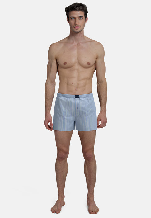 TOM TAILOR Web-Shorts 2er Pack blau-hell-Streifen