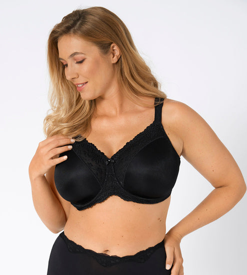 Triumph Ladyform Soft Damen Miederwaren BH kurz Mittelträger mit Bügel schwarz