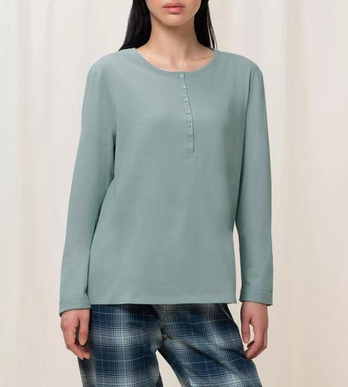 Triumph Mix & Match Langarm TOP Buttons misty turquoise