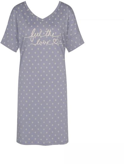 Triumph Nightdresses Nachthemd (Strickware), Kurzarm 10 CO/MD grau