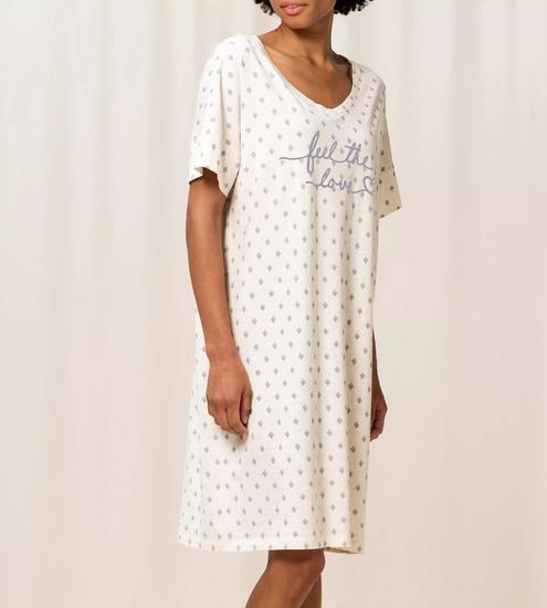 Triumph Nightdresses Nachthemd (Strickware), Kurzarm 10 CO/MD puder