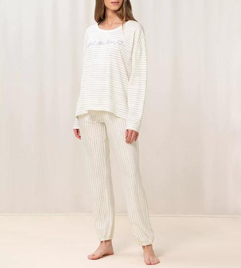Triumph Sets Pyjama (Strickware) Langarm 10 CO/MD weiss