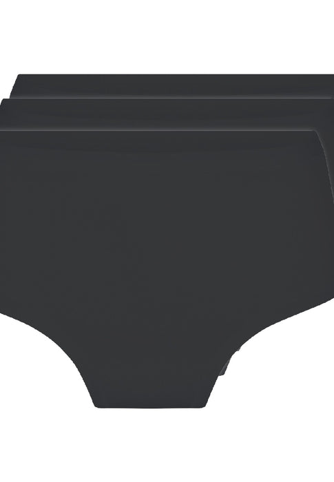 3607B-1 3er Pack Maxi Slip Schwarz