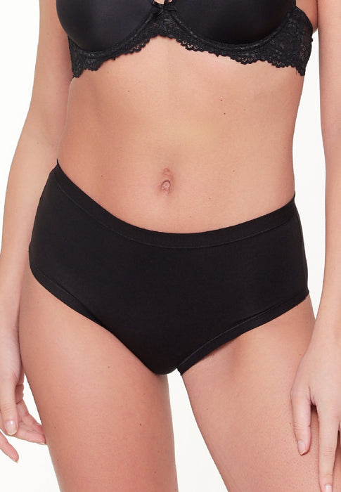 3607B-1 3er Pack Maxi Slip Schwarz