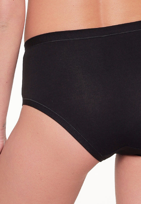 3607B-1 3er Pack Maxi Slip Schwarz