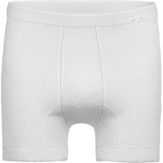 AMMANN Organic 433 Doppelripp Hose kurz mit Eingriff weiß