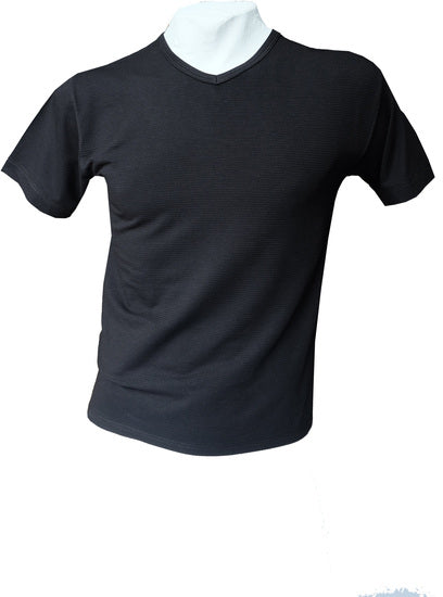 AMMANN V-Shirt, Serie Cotton & More, schwarz