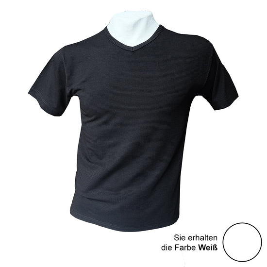 AMMANN V-Shirt, Serie Cotton & More, weiß
