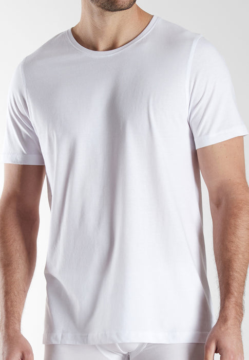 BUGATTI Shirt, slim fit weiß-hell-uni