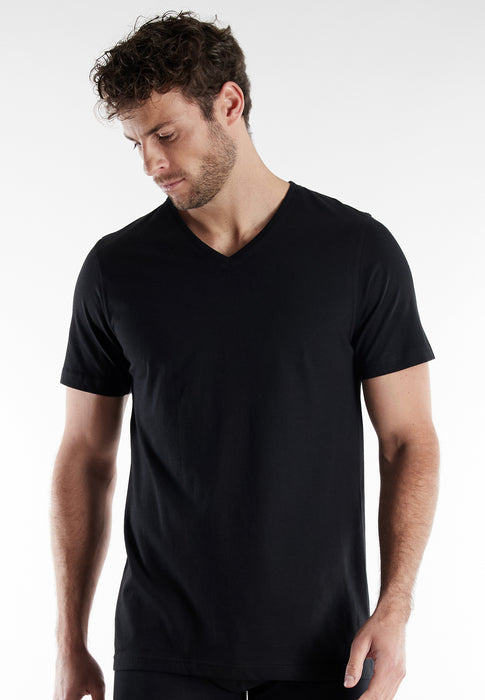 BUGATTI Shirt schwarz-dunkel-uni