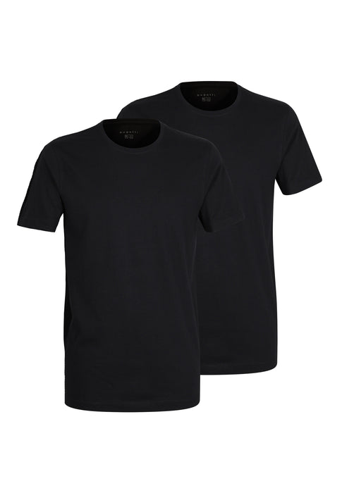 BUGATTI Shirt, slim fit schwarz-dunkel-uni