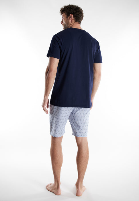 BUGATTI Shorty 1-Knopfleiste blau-mittel-multicolor
