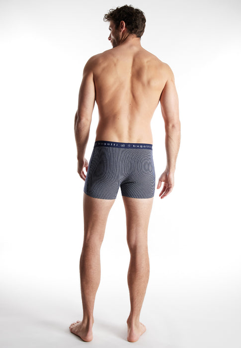 BUGATTI Comfort Pants, 3er Pack blau-dunkel-Streifen