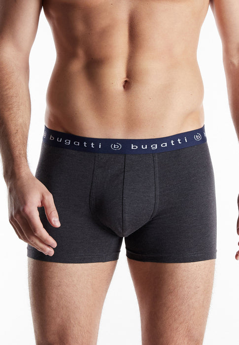 BUGATTI Comfort Pants, 3er Pack grau-dunkel-melange