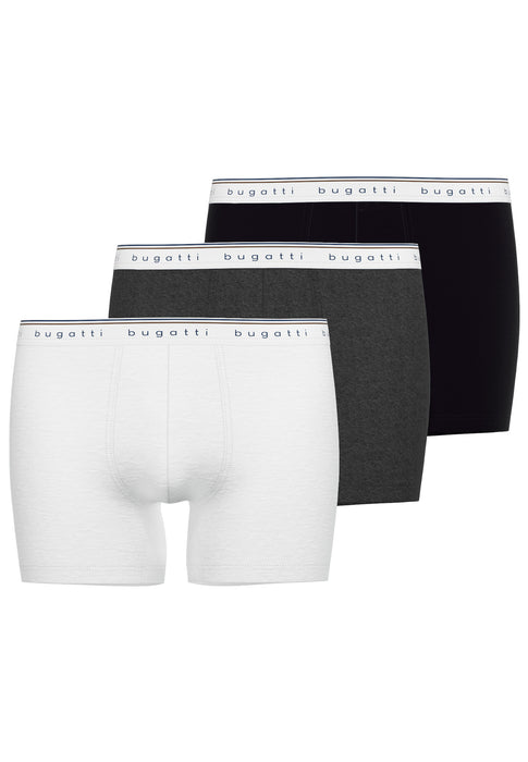 BUGATTI Comfort Pants, 3er Pack grau-mittel-melange