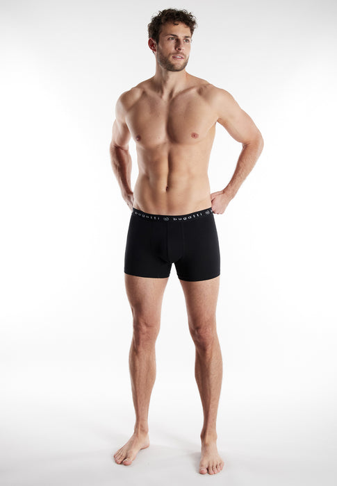 BUGATTI Comfort Pants, 3er Pack schwarz-dunkel-uni