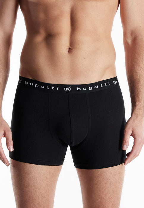 BUGATTI Comfort Pants, 3er Pack schwarz-dunkel-uni